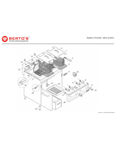 Pièces détachées BERTOS E7F18-4M Annee until 04-2010 