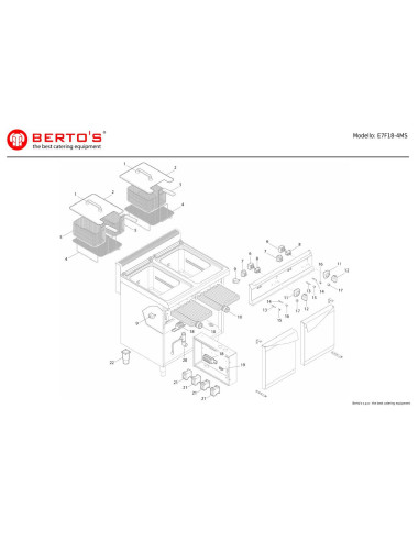 Pièces détachées BERTOS E7F18-4MS Annee 0 