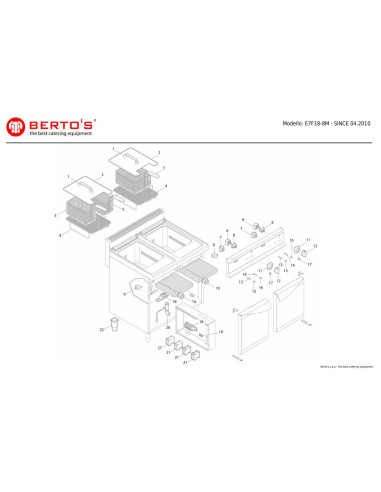 Pièces détachées BERTOS E7F18-8M Annee since 04-2010 