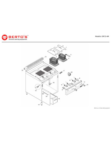 Pièces détachées BERTOS E9F15-4M Annee 0 