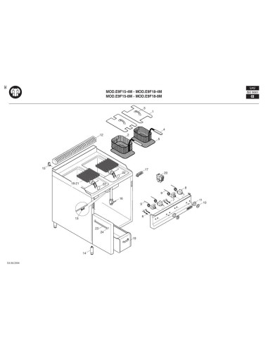 Pièces détachées BERTOS E9F15-4M Annee 2004 