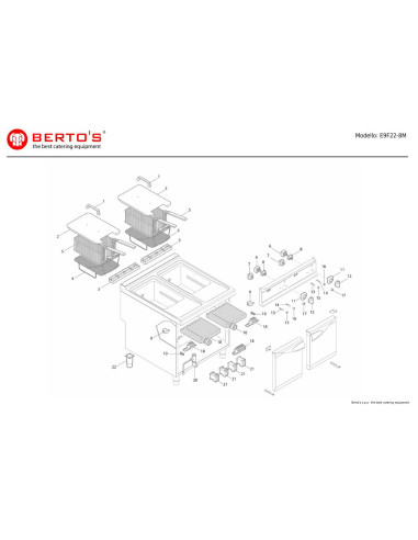 Pièces détachées BERTOS E9F22-8M Annee 0 