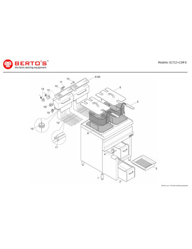 Pièces détachées BERTOS ELT12-12M-E Annee 0 