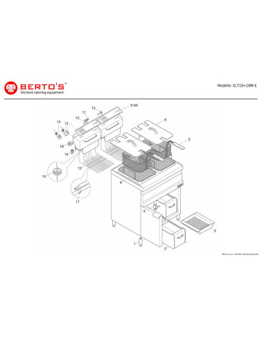 Pièces détachées BERTOS ELT18-18M-E Annee 0 