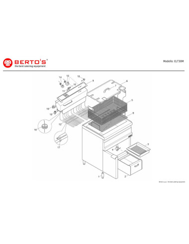 Pièces détachées BERTOS ELT30M Annee 0 