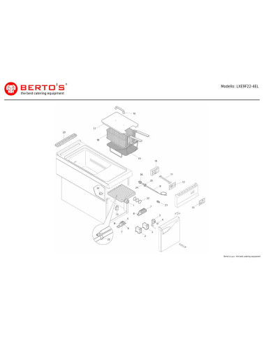 Pièces détachées BERTOS LXE9F22-4EL Annee 0 