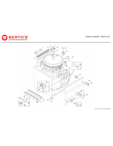 Pièces détachées BERTOS SG9P10IA Annee since 07-2010 