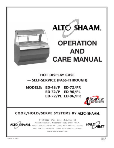 Pièces détachées ALTO-SHAAM ED-48-P - ALTO-SHAAM ED-48-P - Alto-Shaam