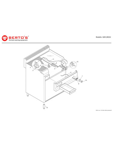 Pièces détachées BERTOS G6FL3M-SX Annee 0 