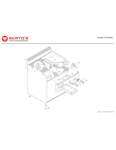 Pièces détachées BERTOS G7FL4M-CR Annee 0 