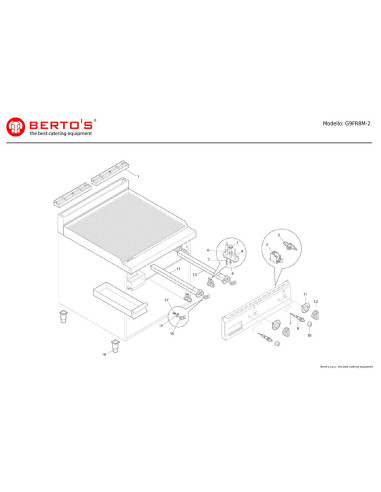 Pièces détachées BERTOS G9FR8M-2 Annee 0 