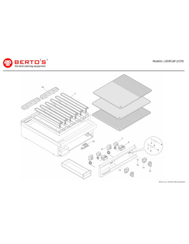 Pièces détachées BERTOS LXE9FL8P-2-CPD Annee 0 