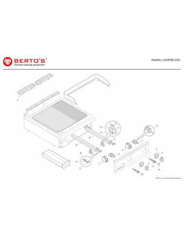 Pièces détachées BERTOS LXG9FM8-2-CR Annee 0 