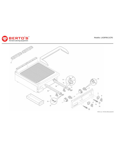 Pièces détachées BERTOS LXG9FR8-2-CPD Annee 0 