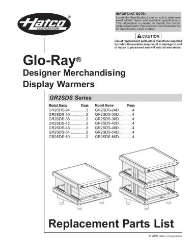 Pièces détachées HATCO GR2SDS-30 