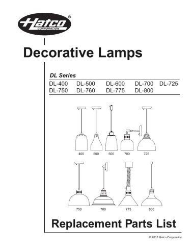 Pièces détachées HATCO DL-Series 