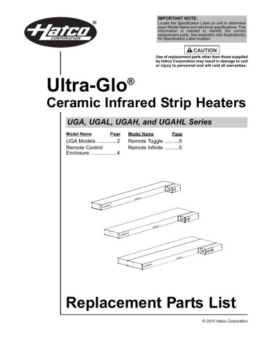 Pièces détachées HATCO UGA-24 