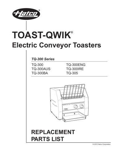 Pièces détachées HATCO TQ-300BA 