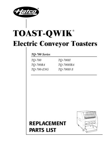Pièces détachées HATCO TQ-700HBA 
