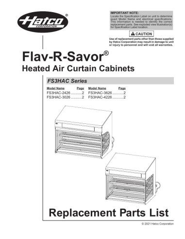 Pièces détachées HATCO FS3HAC-2426 