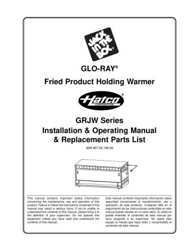 Pièces détachées HATCO GRJW-3-JIB 