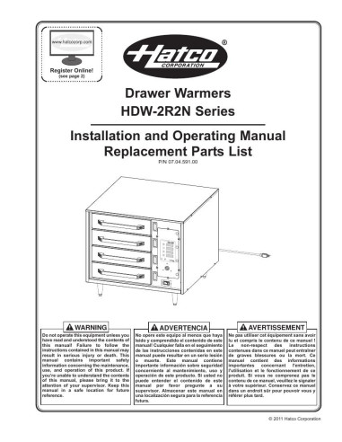 Pièces détachées HATCO HDW-2R2N 