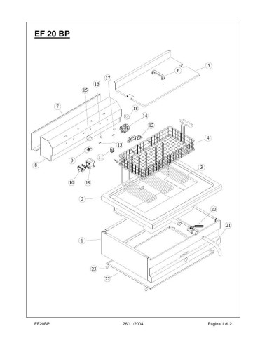 Pièces détachées ELETTROBAR EF20BP Annee 11-2004 
