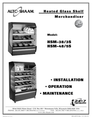 Pièces détachées ALTO-SHAAM HSM-38-3S - ALTO-SHAAM HSM-38-3S - Alto-Shaam