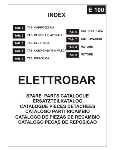 Pièces détachées ELETTROBAR E100 Annee 0 