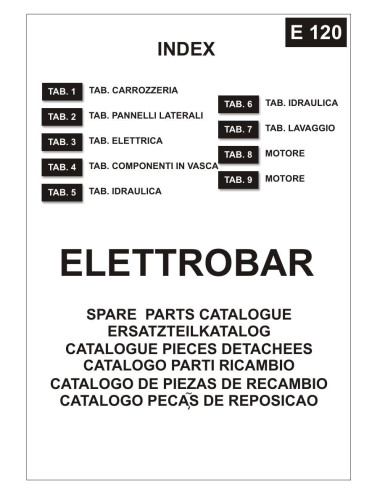 Pièces détachées ELETTROBAR E120 Annee 0 