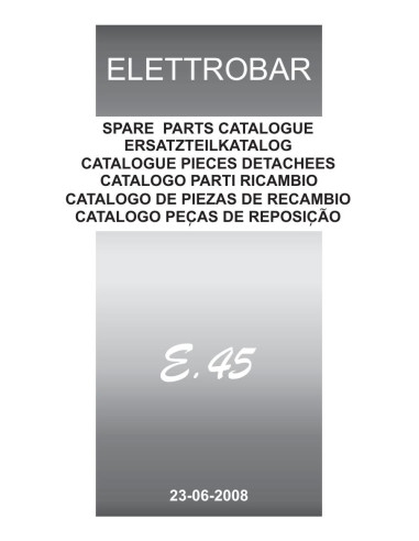 Pièces détachées ELETTROBAR E45P Annee 2001 230-50-1 