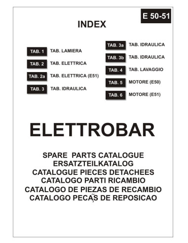 Pièces détachées ELETTROBAR E50 Annee 0 