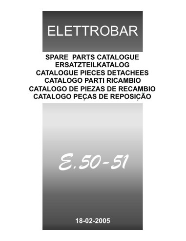 Pièces détachées ELETTROBAR E50 Annee 02-2005 