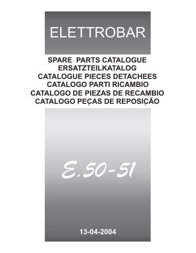 Pièces détachées ELETTROBAR E50 Annee 04-2004 