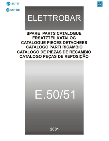 Pièces détachées ELETTROBAR E50 Annee 2001 