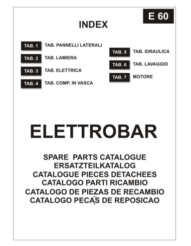 Pièces détachées ELETTROBAR E60 Annee 0 