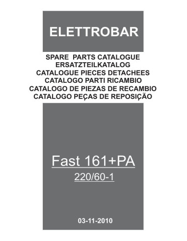 Pièces détachées ELETTROBAR FAST161 Annee 11-2010 