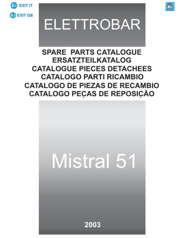 Pièces détachées ELETTROBAR MISTRAL51 Annee 2003 