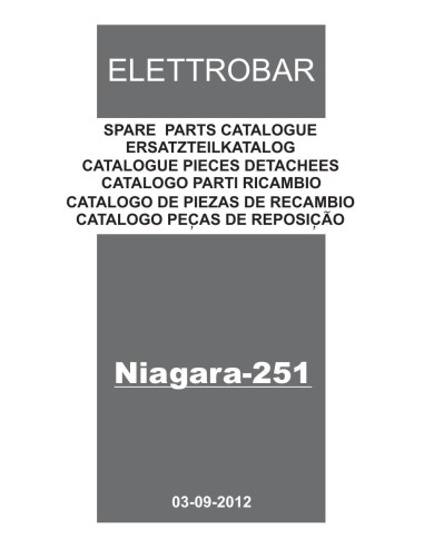 Pièces détachées ELETTROBAR NIAGARA251 Annee 09-2012 400-50-3N 