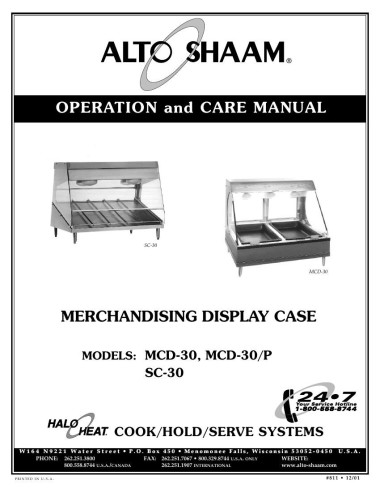 Pièces détachées ALTO-SHAAM MCD-30 - ALTO-SHAAM MCD-30 - Alto-Shaam