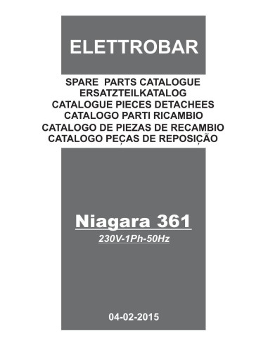 Pièces détachées ELETTROBAR NIAGARA361 Annee 02-2015 230-50-1N 