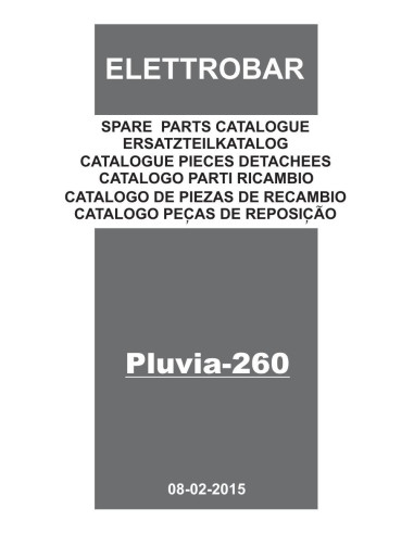 Pièces détachées ELETTROBAR PLUVIA260 Annee 02-2015 