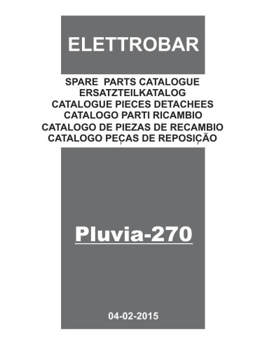 Pièces détachées ELETTROBAR PLUVIA270 Annee 02-2015 