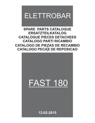 Pièces détachées ELETTROBAR FAST180 Annee 02-2015 