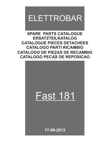 Pièces détachées ELETTROBAR FAST181 Annee 09-2013 