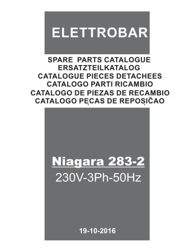 Pièces détachées ELETTROBAR NIAGARA283-2 FURNOTEL Annee 10-2016 230-3 