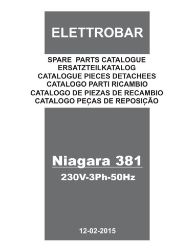 Pièces détachées ELETTROBAR NIAGARA381 Annee 02-2015 230-3-50Hz 