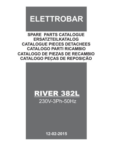 Pièces détachées ELETTROBAR RIVER382L Annee 02-2015 230V-3Ph-50Hz 