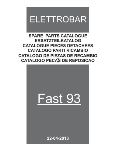 Pièces détachées ELETTROBAR FAST93 Annee 04-2013 