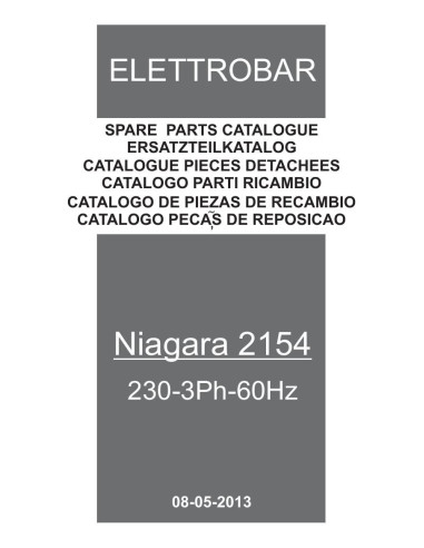 Pièces détachées ELETTROBAR NIAGARA2150 Annee 05-2013 